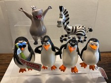 Madagaskar Comansi Spain 6 x Figur: Nilpferd Gloria, Zebra Marty, 4 x Pinguin