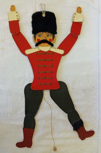Hampelmann soldat holz leder - hampelmann,