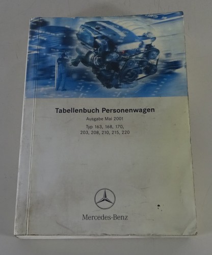 Tabellenbuch mercedes benz - tabellenbuch, w