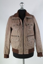 Tom Tailor braune Leder-Jacke