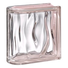 BM Glasbausteine Endstein Vertikal Rosa, 19 x 19 x 8 cm - 1 Stück