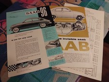 Saab 96 2-Takt 1961 UK Markt Verkaufsprospekte & Preisliste Sehr guter Zustand KOSTENLOSER VERSAND