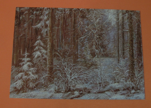 Postkarten winterwald wald - 1x,