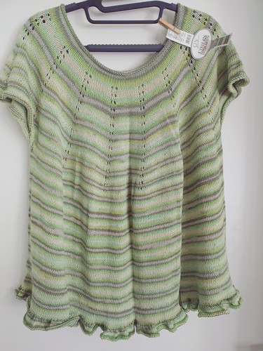 Handgestrickter kurzarm pulli - handgestrickter,