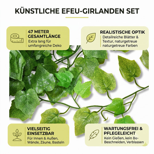 Efeu girlande kunstpflanze - efeu,
