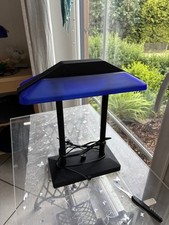Blaue Bankerlampe aus den 80ern / Bankierslampe sehr selten