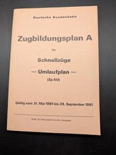 Buch  Zugbildungsplan A - Deutsche Bundesbahn - Schnellzüge 1981 Eisenbahn Zug