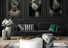 Schwarzes Edelstahl Sofa