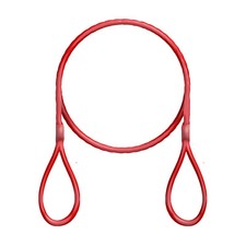 Stahlseil ummantelt Ösen