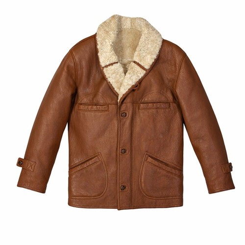 Vintage shearling jacke leder - shearling,