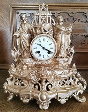 Große französische Kaminuhr von Japy Freres, um 1875, Sammlungsauflösung