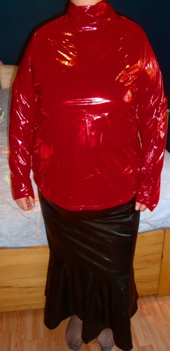 Pvc lack vinyl bluse - vinyl,