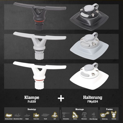 Set fasten klampe - fasten, +