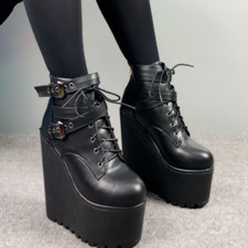 Damen Pumps Keilabsatz Plateau