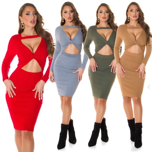 Sexy strickkleid mit cut out - sexy, cut-out