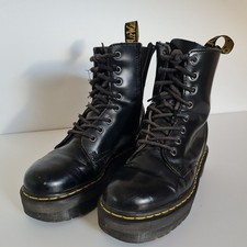 Dr. Martens Jadon Glattleder Plateau Stiefel, schwarz, Größe 39