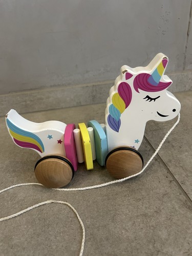 Nachzieh tier einhorn holz - nachzieh,