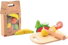 Holz-Obst Schneide/-Spiellebensmittel Set Kinder Küchen-Kaufladen Zubehör