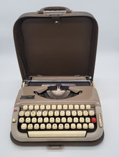 Scheidegger Princess-Matic Schreibmaschine 1960er Jahre mit Lederetui