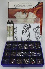 Mega Strass Steine Set Glamour Kleidung / Basteln Davi Color mit Sortierkasten