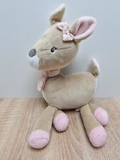 Pusblu Stofftier Reh 🫎🦌 rosa Schleife, Kuscheltier ca 30 cm