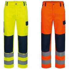 Arbeitshose Warnschutz Hose Bundhose Herren Warnhose Reflexstreifen Gr. 42 - 64