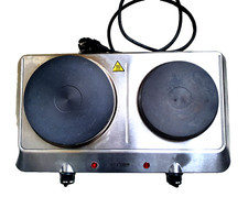 SEVERIN mobiler Doppelplatten Herd , Typ DK 1014 , 220 V , Edelstahl / schwarz 