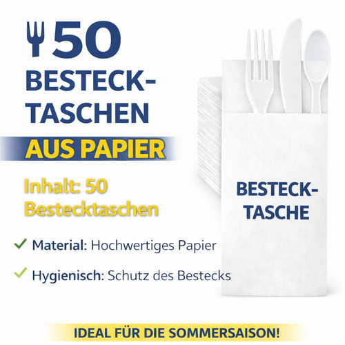 500 bestecktaschen kraftpapier - bestecktaschen,