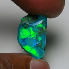 Glatter grüner Opal grob 11,05 cts, äthiopischer Welo Opal Roh Edelstein für ...