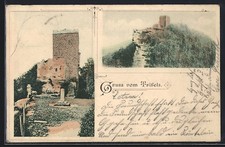 Trifels, Ruine, Mehrfachansicht, Ansichtskarte 1899 