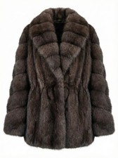 Vintage Kunstfelljacke Braun -