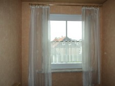 Scheibengardine, Bistrogardine + 2 Schals Fb. creme