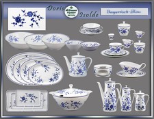 Seltmann Weiden DORIS / ISOLDE - Bayerisch Blau Teile z. Wahl tasse teller kanne