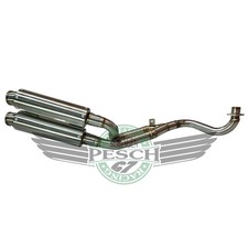 Edelstahl Doppelrohr Auspuff Honda Dax ST CT Monkey Gorilla Skyteam Skymax