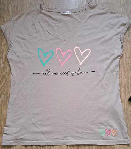 Shirt beige mit motiv - beige, key