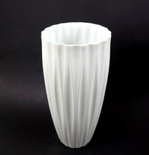 Hutschenreuther Vase Biskuitporzellan weiß OP-ART 22,2 cm H Vintage