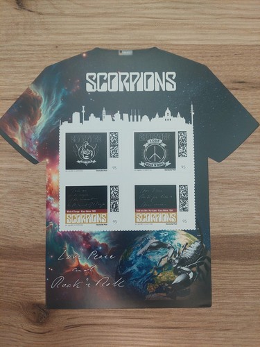 Briefmarken scorpions shirt - scorpions, t-shirt