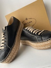 PRADA Schuhe Plateau Gr. 41 Leder NP 590€ Luxus