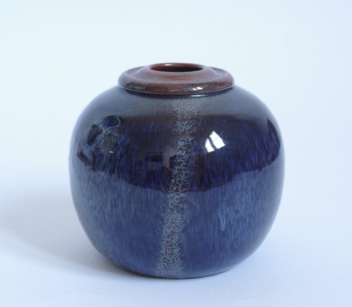 Vase blau studiokeramik - vase,