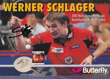 Autogramm - Werner Schlager (Tischtennis)
