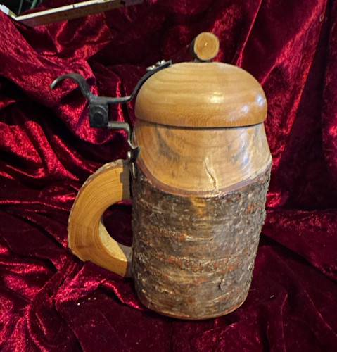 Holz bierkrug mit - holz-bierkrug,