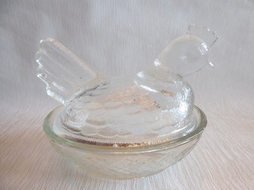 Butterhuhn aus pressglas - aus,