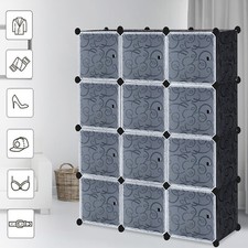12 Boxen Kleiderschrank Schrank Regalsystem Steckregal DIY Garderobe Schuhregal