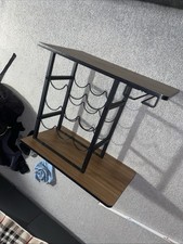 Weinregal Holz Metall Für Weinflasche in moderner Optik