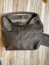 Coccinelle Handtasche Umhängetasche Leder grau neu Shopper