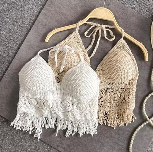 Häkel crop top damen bikini - crop,