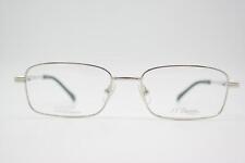 Vintage Brille S.T. Dupont DP-8004U TITANIUM Silber Schwarz Eckig Brillengestell