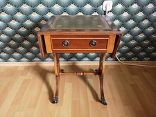 Bevan Funnel Beistelltisch Vintage Antik Englische Möbel Mahagoni Leder Art Deko