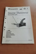 HUSQVARNA Schneefräse Snow Thrower für 4140 G/H Ersatzteilliste parts list 1995