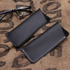 Einstecketui für Lesebrille  / Handy / Brillenetui Schwarz echt Leder Made in DE